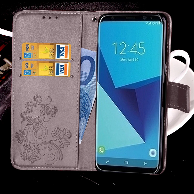 Pre Pokrytie Samung Galaxy S8 Prípade, Peňaženky, Kožené Flip Stojan, Kryt Pre Galaxy S8 Mäkké Silikónové Phone Bag obal Pre Samsung S8 G950F