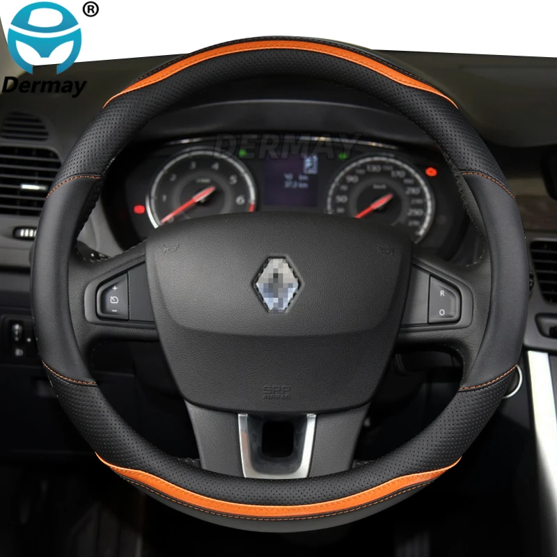 Pre Renault Pôsobeniu Auto Volant, Kryt Mikrovlákna Kožené + Carbon Fiber Módne Auto Príslušenstvo