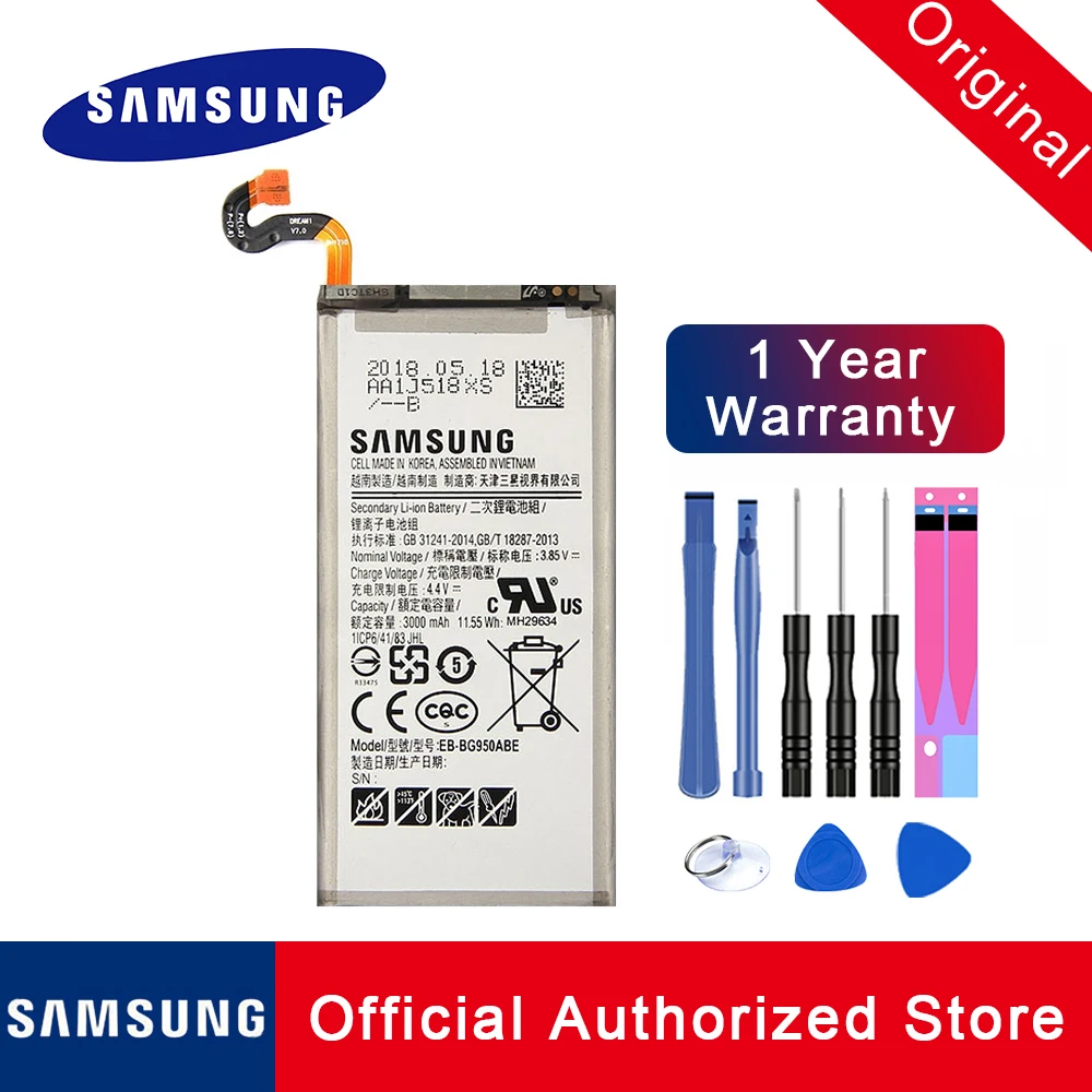 Pre Samsung Galaxy S8 Originál Batéria EB-BG950ABE SM-G9508 G9500 G950U Li-ion Výmena kontakty batérie akku