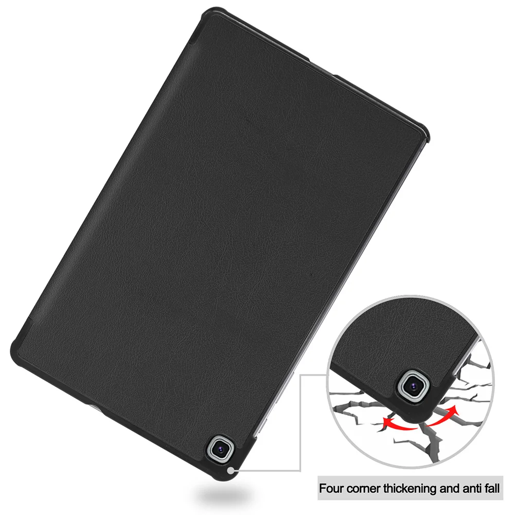 Pre Samsung Galaxy Tab S6 Lite 10.4 Palce SM-P610 SM-P615 2020 Prípade Tri-Fold PU Kožené Stojan, Kryt Šok Dôkaz Tablet Shell