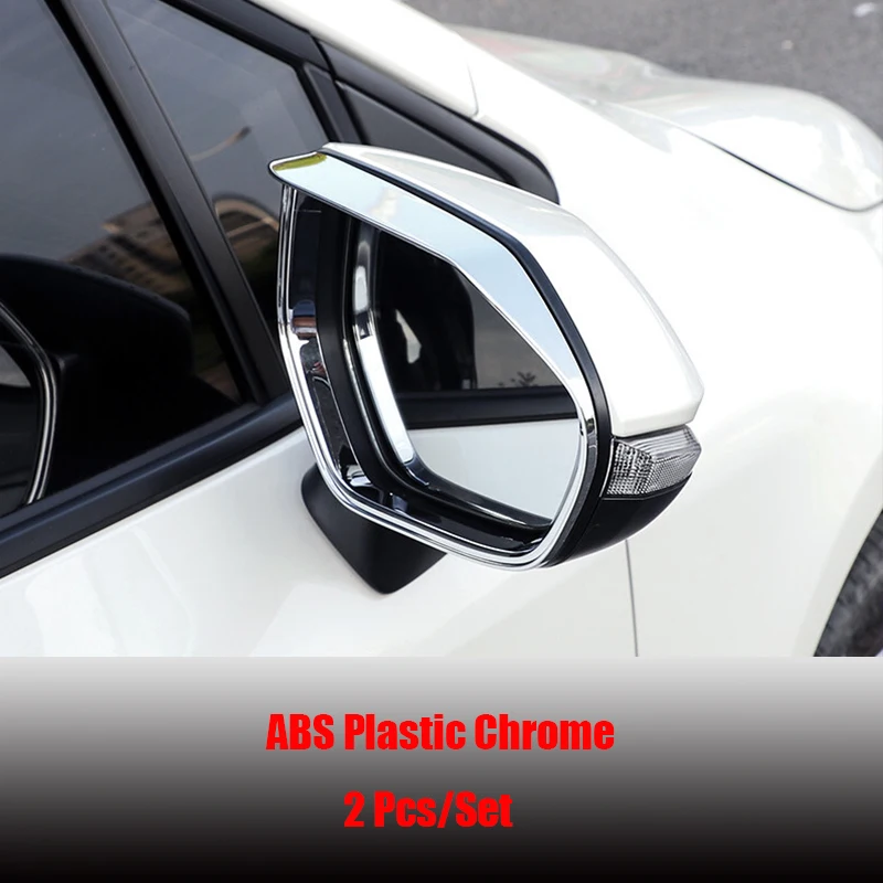 Pre Toyota Sienta-2019 ABS Chrome/Uhlíkových vlákien Auto Strane Dverí, spätné zrkadlo dažďový obočie Kryt Výbava príslušenstvo 2ks