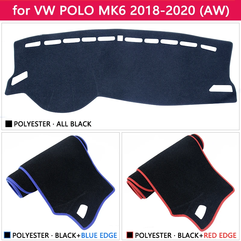 Pre Volkswagen VW POLO MK6 2018 2019 2020 Anti-Slip Mat Panel Kryt Pad Slnečník Dashmat Chrániť Koberec Dash Auto Príslušenstvo