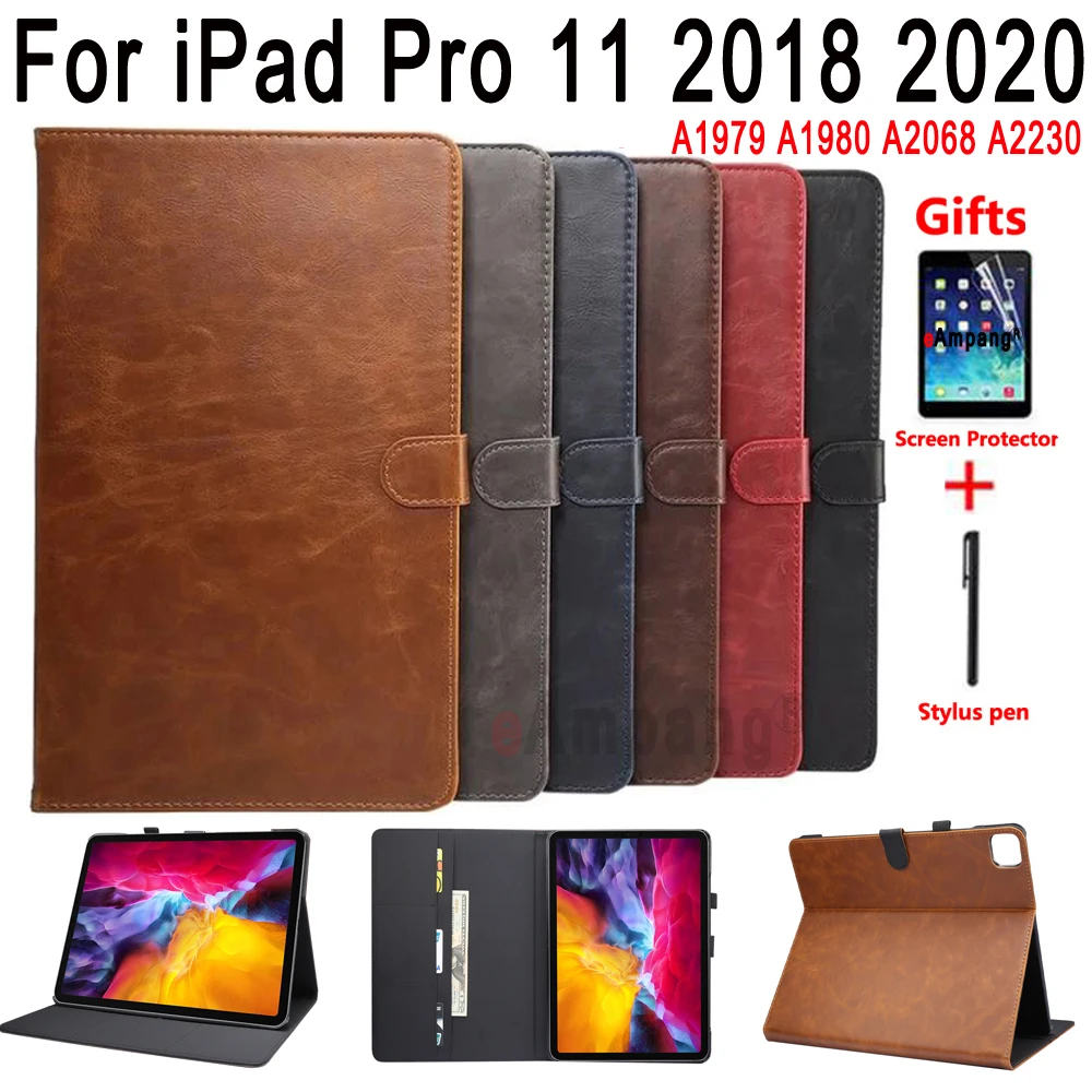 Prémiové Kožené puzdro pre iPad 10.2 7. 8. 2019 2020 Vzduchu 2 3 4 3. a 4. Pro 9.7 10.5 11 5. 6. 2017 2018 Šikovný Tablet Shell