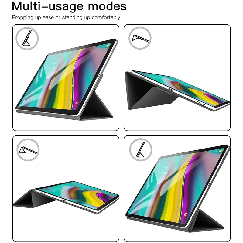 Prípad tabletu Samsung Galaxy Tab S5E 10.5 Palcový 2019 SM-T720/SM-T725,Slim Tri-Fold Smart Cover s Auto Sleep/Wake
