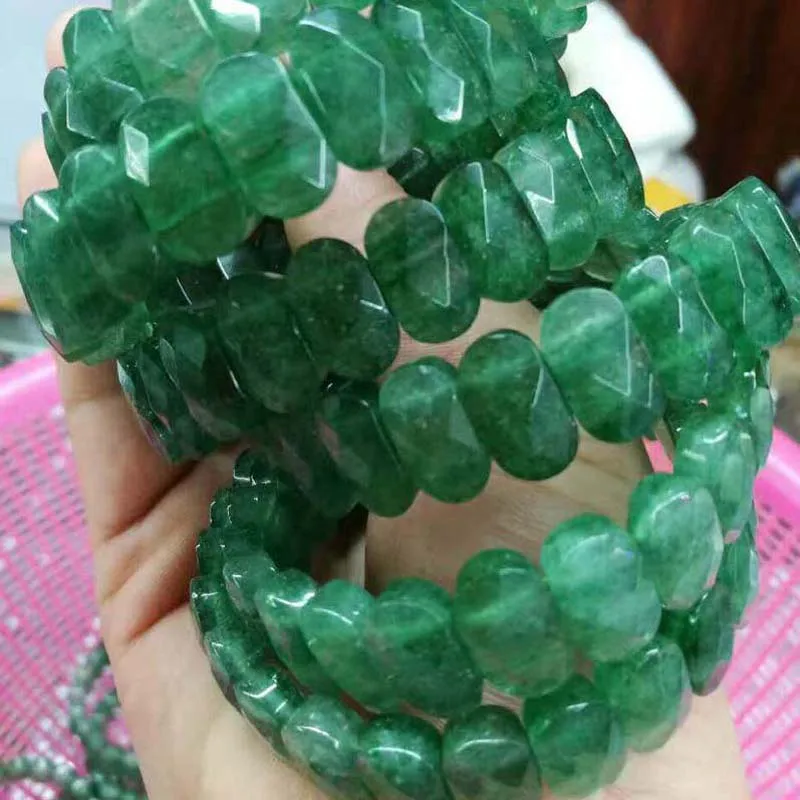 Prírodné zelené jahody quartz korálky náramok z prírodného kameňa náramok DIY šperky pre ženy, darčeky veľkoobchod !