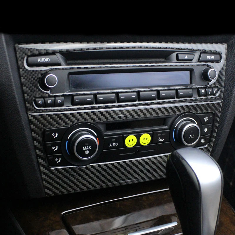 Príslušenstvo Pre BMW 3 Series E90 E92 E93 Uhlíkových vlákien Kontroly CD Panel Kryt Výbava klimatizácia Zásuvky Rám Dekorácie Výbava
