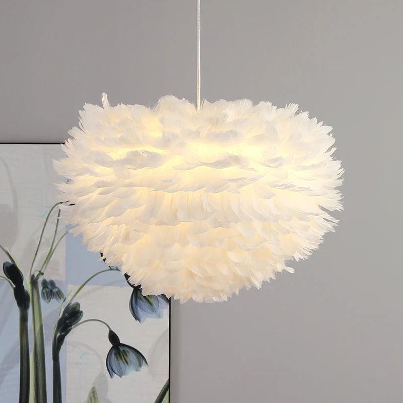 Prívesok Svetlá LED biele Pierko Romantický Prívesok Lampy, Spálňa, Obývacia Izba Zavesenie svetla Goose Pozastavenie Svietidlo
