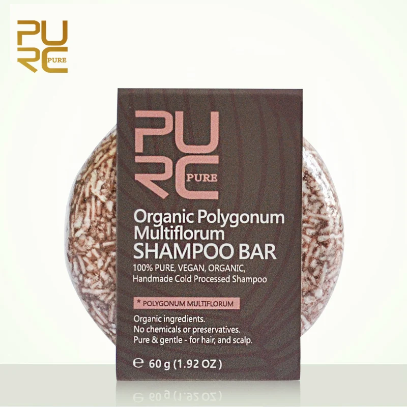 PURC Organické Polygonum Šampón Bar ČISTÝ a Polygonum Ručné Studenej Spracované Vlasy Šampón Žiadne Chemikálie Alebo Konzervačné látky