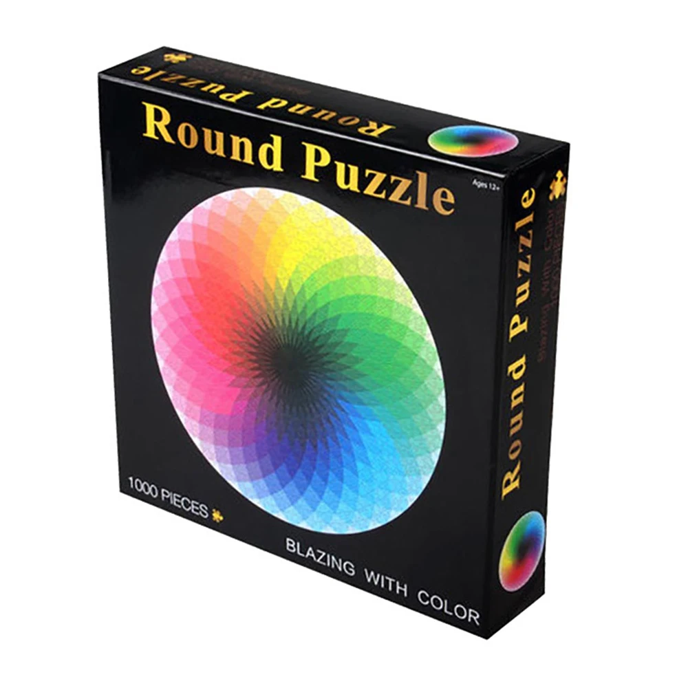 Puzzle 1000 ks/set Kolo Skladačka Puzzle Rainbow Paletu Duševného Hra Pre Dospelých a Deti Puzzle Papier Darček