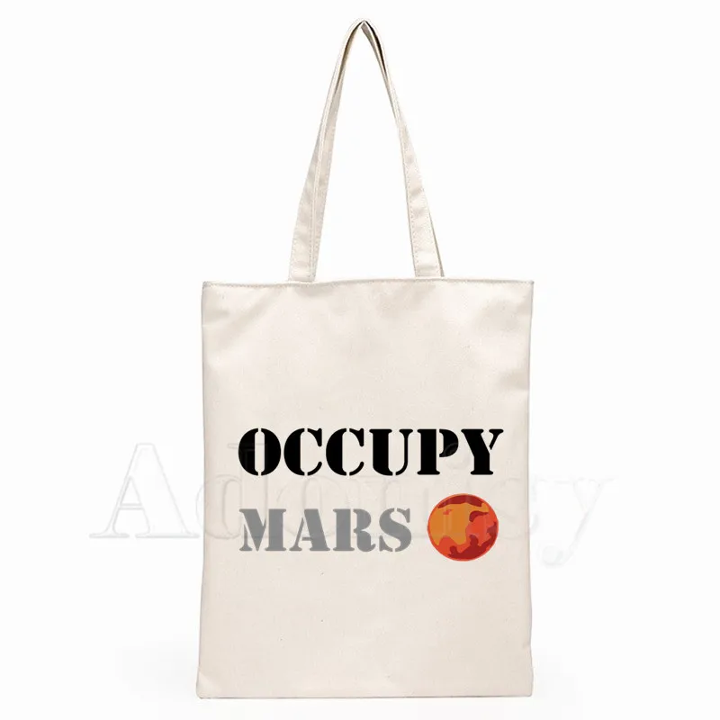 Pánske Spacex Mesiac Zábavné Dámske Kabelky Tkaniny Plátno Tote Bag Nakupovanie Cestovných Ženy Eco Ramenný Shopper Tašky Bolsas De Tela
