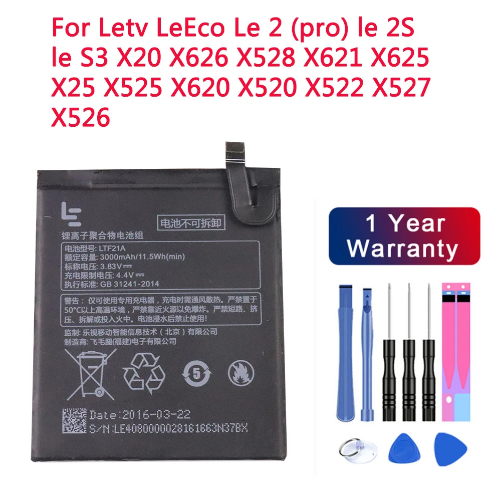 Pôvodné LTF21A Batérie Pre Letv LeEco Le 2 (pro) le 2S le S3 X20 X626 X528 X621 X625 X25 X525 X620 X520 X522 X527 X526 Batterie
