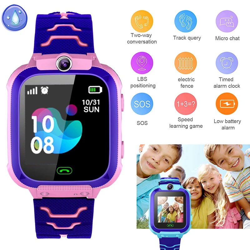 Q12 Nepremokavé Smart Hodinky 1.44 Palcový Hlasový Chat LIBIER, Baby, Deti Sledovať Deti Digitálne Smartwatch pre IOS Android Deti Hračka Darček