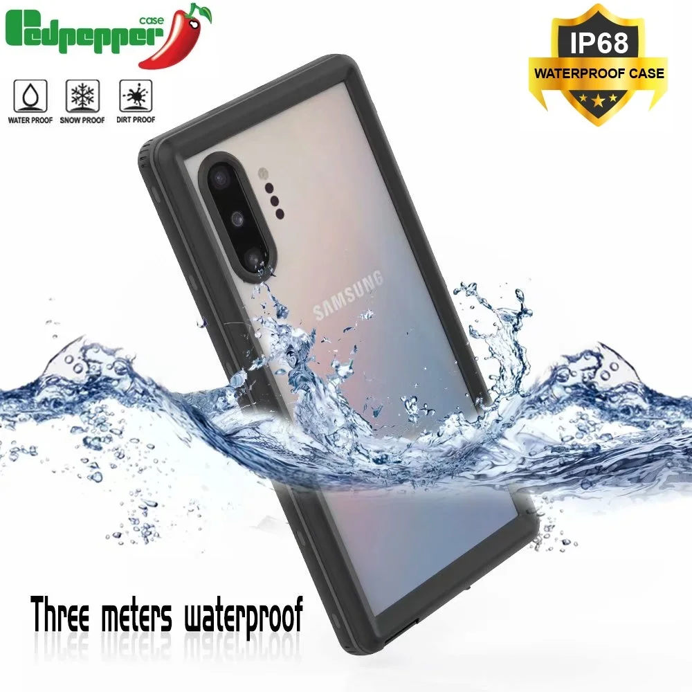 RedPepper Dot Série IP68 Vodotesné puzdro Pre Samsung Galaxy Note 10+5G Plus Potápanie pod vodou Shockproof Vody Resistan Kryt