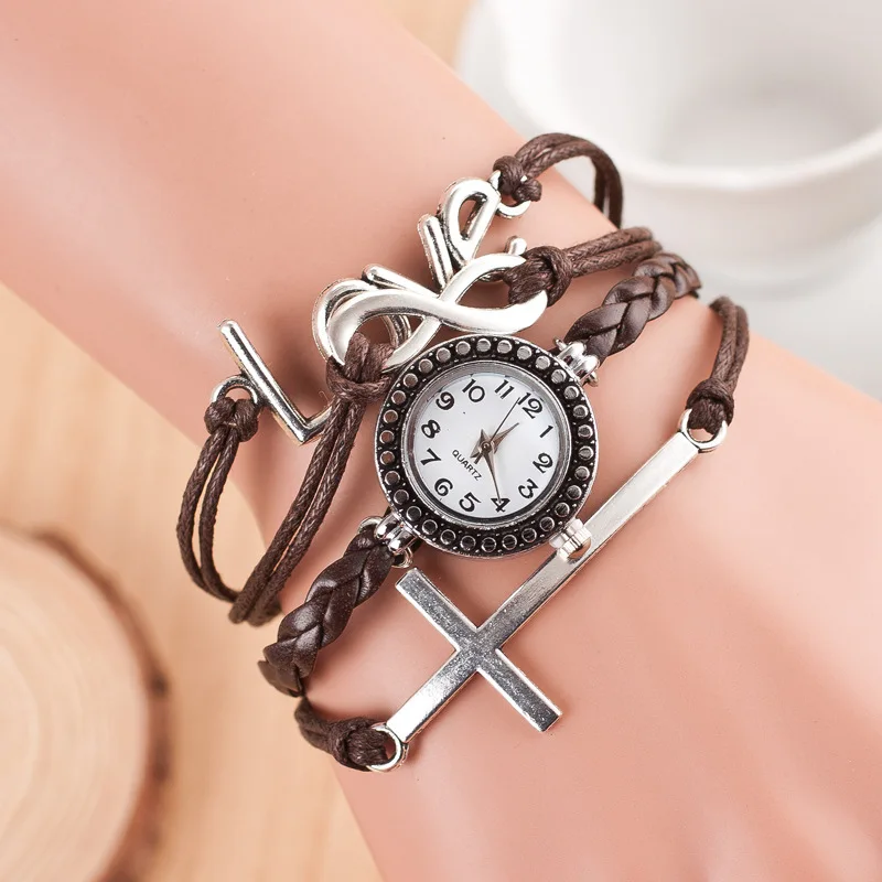 Relojes mujer 2019 starožitné Šperky náramok hodiniek ženy móda bežné kožené náramkové hodinky pre ženy quartz hodinky dámske hodiny