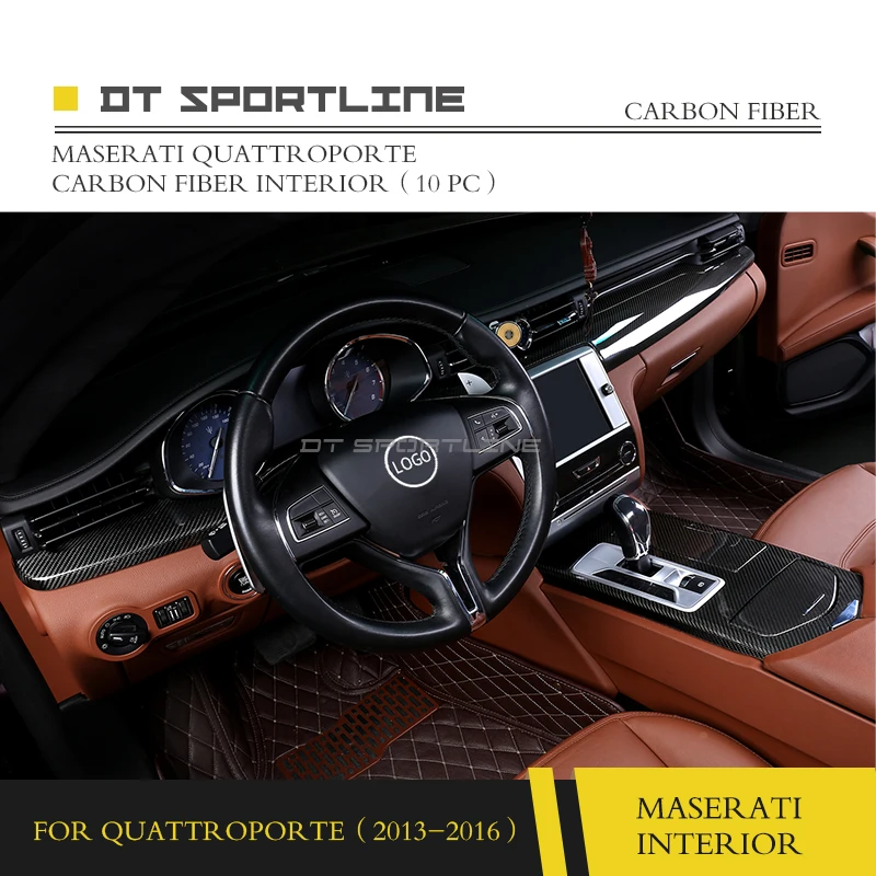 Reálne Uhlíkových Vlákien Interiér, Výbava Pre Maserati Quattroporte M156 palubnej doske Auta stredovej Konzoly Kryt Dverí Rukoväť výbava panel
