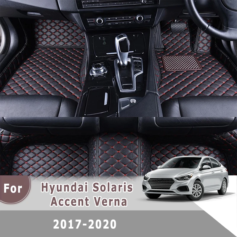 RHD Auto Podlahové Rohože Pre Hyundai Solaris Prízvuk Verna 2017 2018 2019 2020 Auto Vnútra Krytu Doplnky, Dekorácie