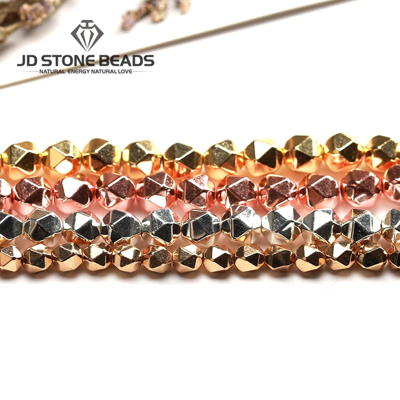 Rose Gold okolo Tvárou Hematite guľôčky Veľkosti 8-10 mm Kvalitné Magnetické Drahokam Pre Šperky Výrobu teplých predaj, Doprava Zdarma