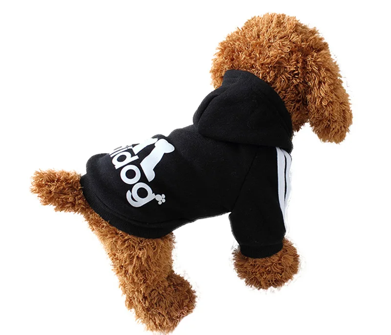 Roztomilý Adidog Hoodie Pet Oblečenie pre Psa Sveter Šteňa Mikina Teplé Malé Kabát Vianočný Darček pre psov Chihuahua
