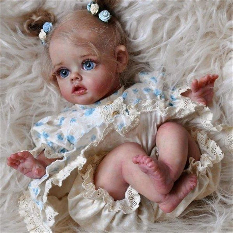 RSG Reborn Baby Doll 12 Palcov Realisticky Novorodenca Flo Mini Elf Vinyl Nevyfarbené Nedokončené Bábika Časti DIY Prázdne Bábika Auta