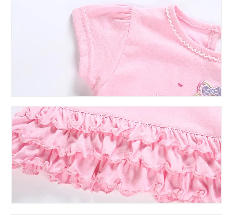 RUŽOVÁ Novorodenca dievčatá oblečenie Letné bavlnené odevy pre dievčatá 12-24M oblečenie Set pre dievča, matka, deti Oblečenie, Dojčenské súpravy 2020