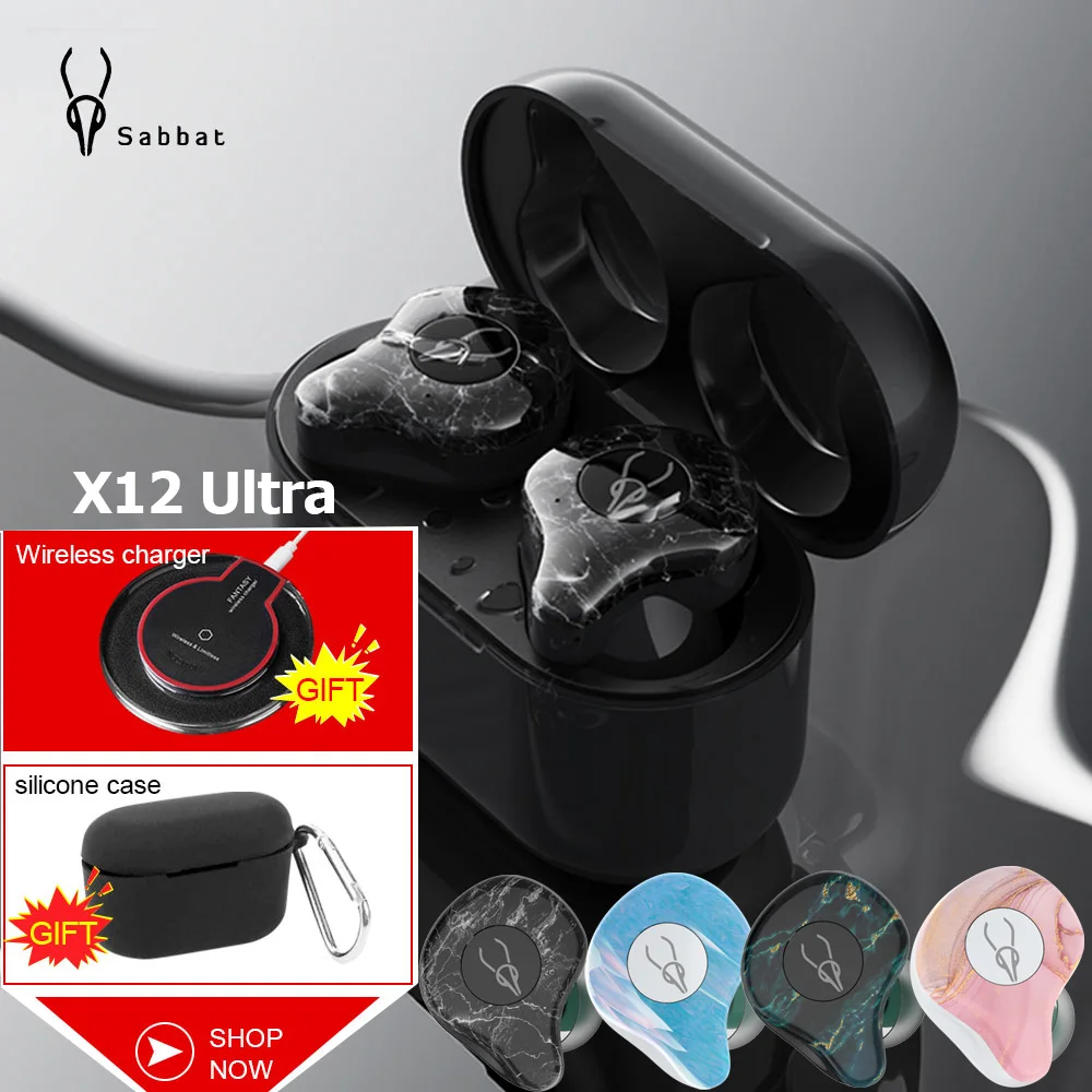 Sabbat X12 Ultra TWS Slúchadlá Bezdrôtová 5.0 Headset Športové HiFi Stereo Slúchadlá IPX5 Nepremokavé APX-T Audio 3,7 V In-Ear