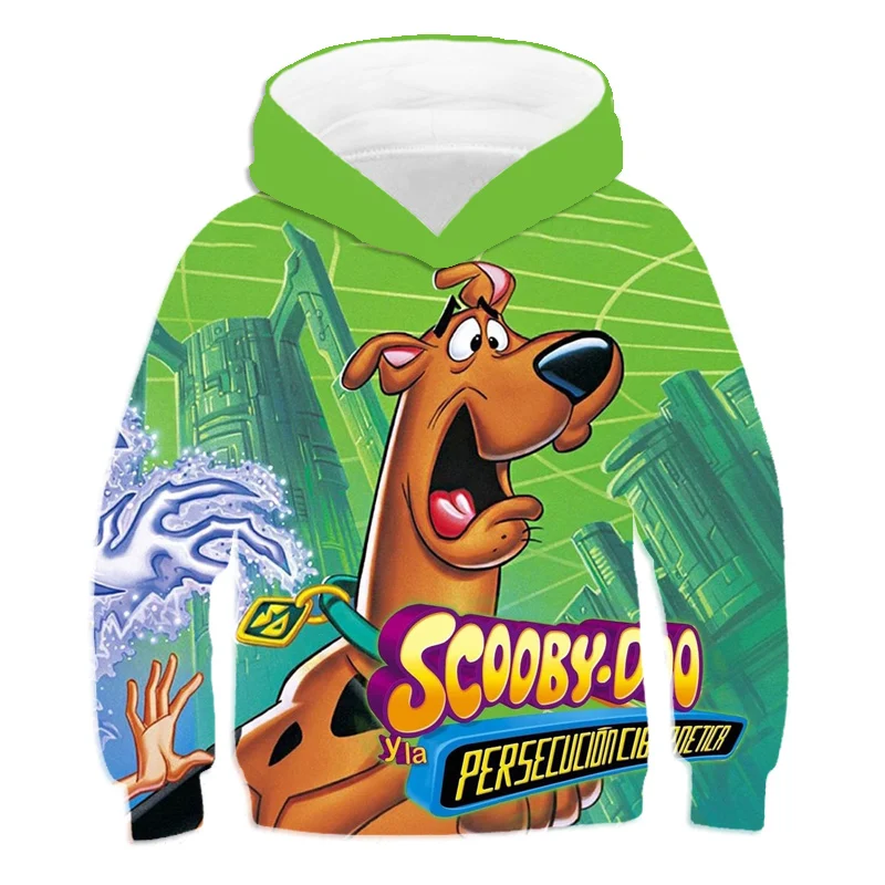 Scooby Doo s Kapucňou, Detský Oblečenie na Jeseň Deti Hoodies Pulóver Bežné Zábava Chlapec Hoodies 3d Tlač Polyester Chlapec Topy