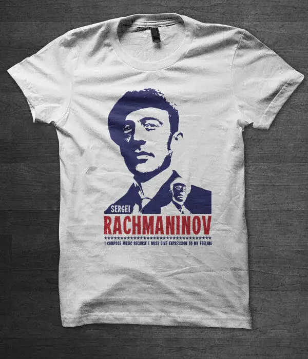 Sergej Rachmaninov T Shirt Vážnej Hudby Mozart, Beethoven,