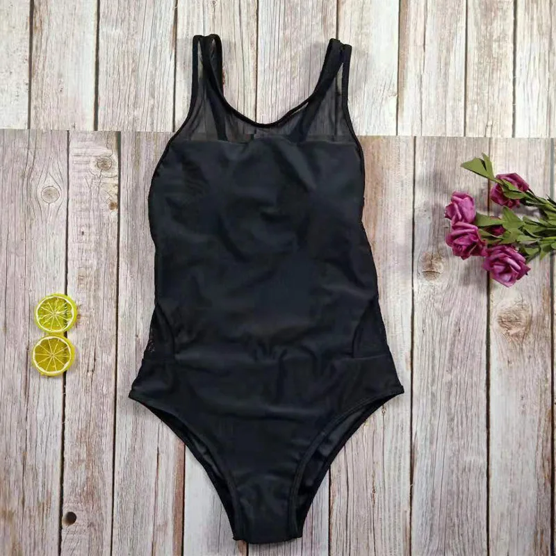 Sexy Oka Plavky Ženy Späť Duté Z Plavky Push Up Čalúnená Plávať Pláž Nosiť Čierne Vysoké Krku Ženy Plavky Celé Plavky