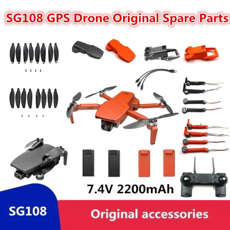 SG108 GPS Drone Originálne Príslušenstvo 7.4 V 2200mAh Batérie USB Kábel Náhradné Diely Pre SG108 Dron