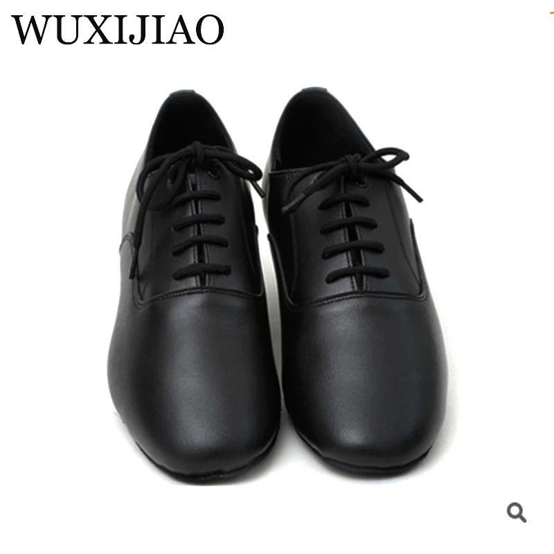 Shengzixue Mužov latinské tanečné topánky pravej kože Spoločenský tanec topánky s Nízkym podpätkom 2,2 cm veľká veľkosť Strany Štvorca tanečné topánky
