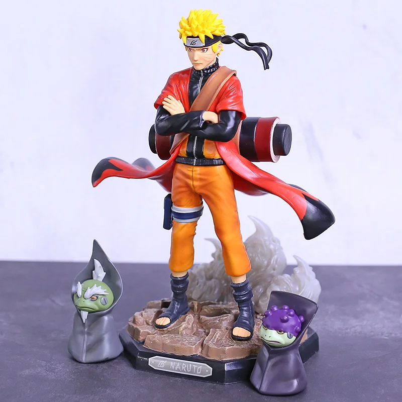 Shippuden Naruto Uzumaki Naruto Sennin Režim s Shima Fukasaku PVC Socha Obrázok Zberateľskú Model Hračka