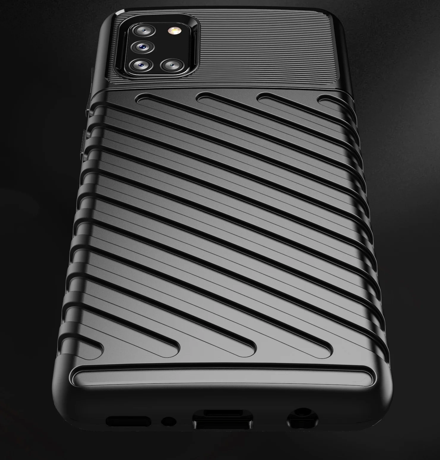 Shockproof obal pre Samsung Galaxy A31 Čierna Séria Onyx, caseport