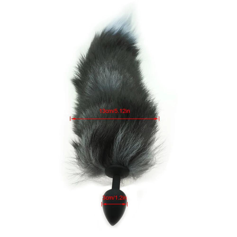 Silikónový Zadok Plug Black Fox Chvost Análny Plug Hladké Umelú Kožušinu Fox Pes Chvost Análny Plug Sexuálne Hračky Pre Ženy, Dospelých Hry, Sex Produkty