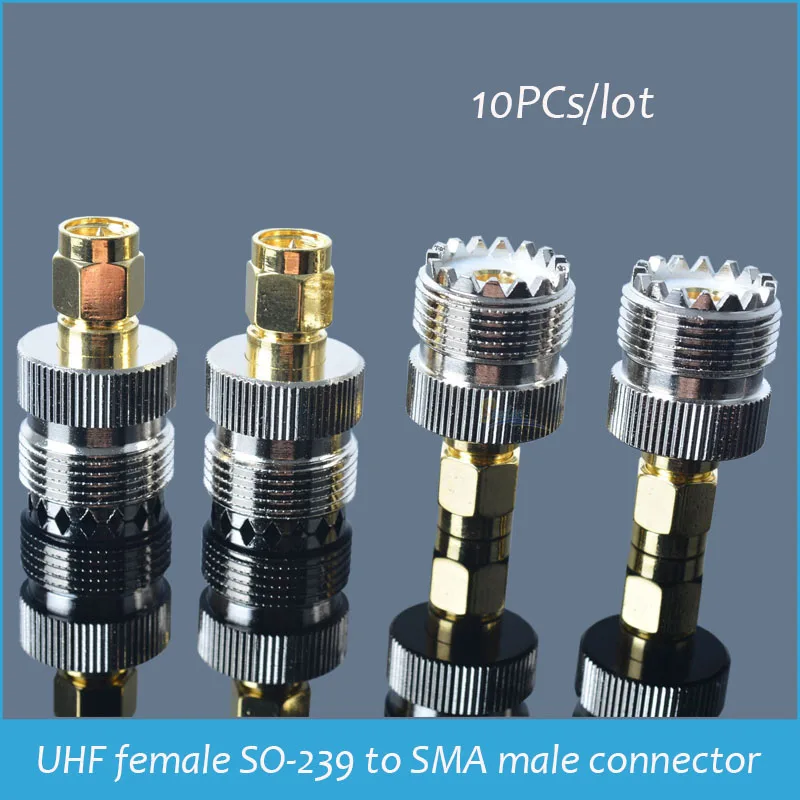 Sindax UHF žena SO-239 SO239 konektor SMA samec konektor ANTÉNNY koaxiálny prehovoriť adapter SMA samec na UHF samica konektor 10pcs/veľa