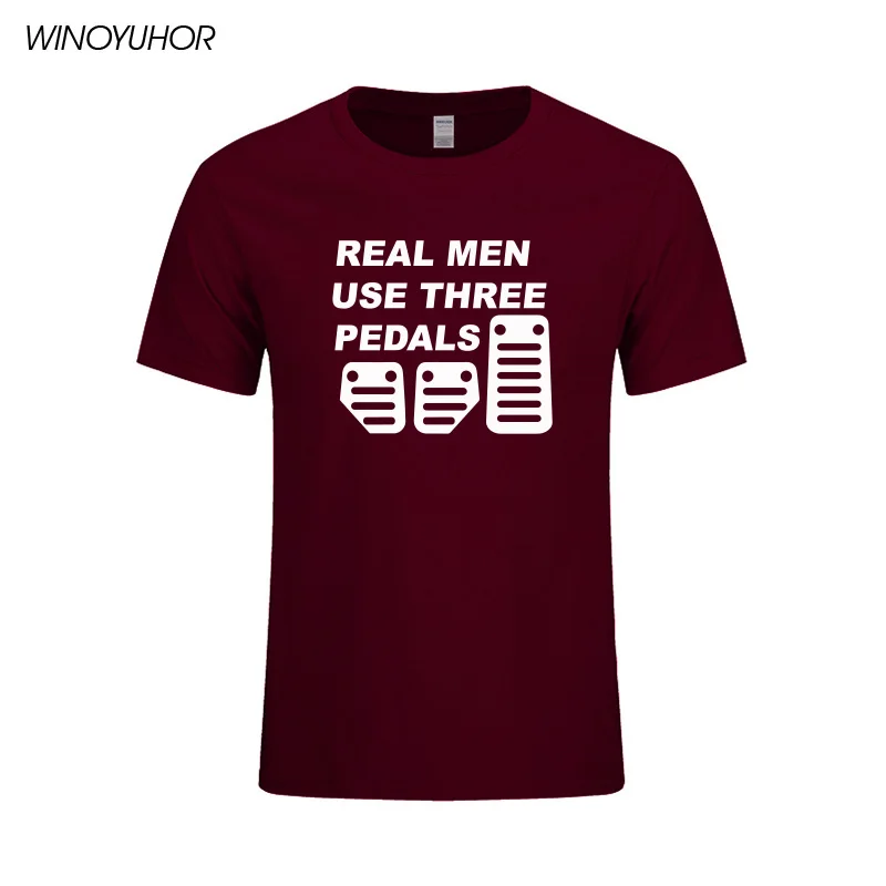 Skutočný Muži Používajú Tri Pedále Zábavné Vytlačiť T Košele Bežné Krátke Sleeve T-shirt Bavlna Lete Nové Módne Ovládač Topy Tees Camisetas
