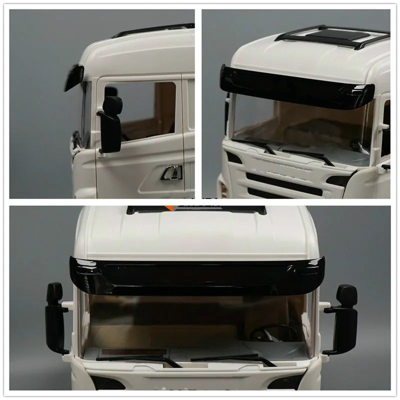 Slnečná Clona s LED Svetlom pre 1/14 Tamiya RC nákladné auto Scania Traktor R620 R470 S730 DIY Upravené Auto