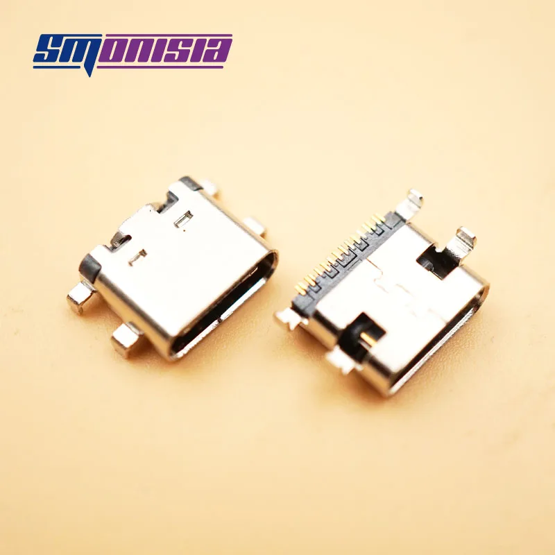 Smonisia 10pcs USB 3.1 Samica Konektor 1,6 mm Typ-C Ťažkých Doska 4Pins Zásuvky