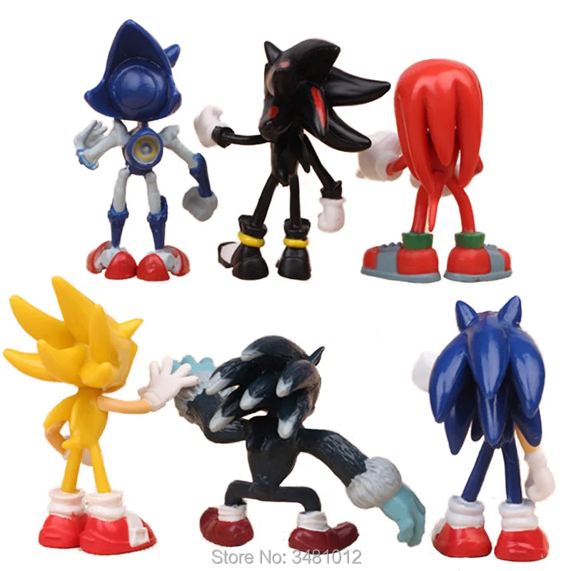 Sonic Sveta Dobrodružstvo Metal Sonic Werehog Chvosty PVC Akčné Figúrky Tieň Kĺby X Anime Figúrky, Bábiky Deti Deti Hračky Nastaviť