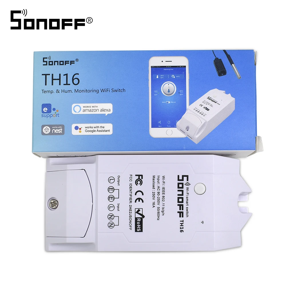 Sonoff TH16A TH10A Teplota Vlhkosť Monitor DIY Časovač Wifi Spínač Domácej Automatizácie Bezdrôtové Diaľkové Ovládanie Smart Switch TH16