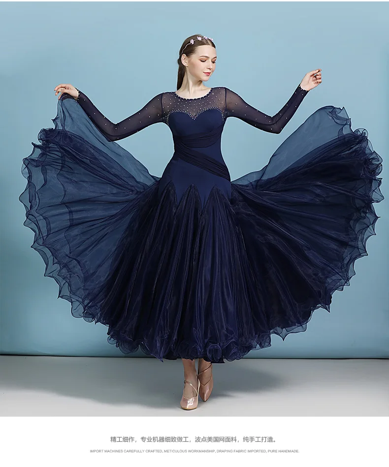 Spoločenský tanec šaty spoločenský kostým viedenský valčík šaty dlhé sála šaty štandardné španielsky šaty tango kostýmy