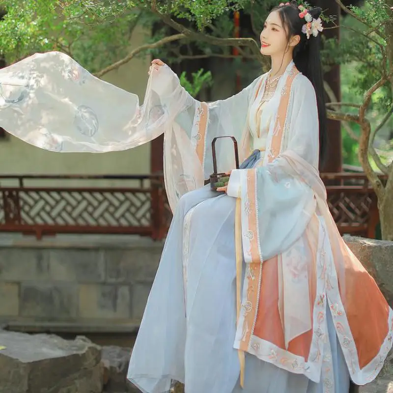 Staré Čínske Kostým Víla Cosplay Hanfu Nádherné Výšivky Ženy Hanfu Tang Tradičnej Čínskej Ľudovej Šaty
