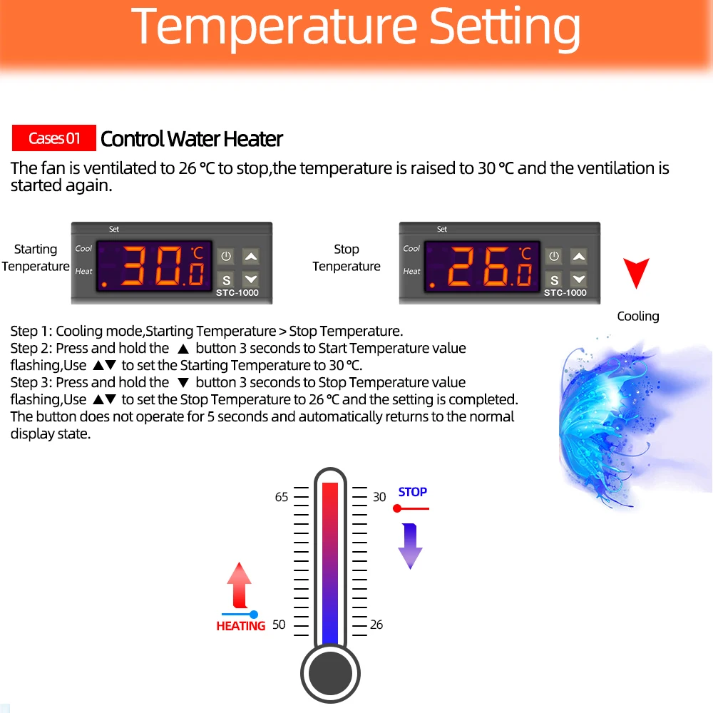 STC-1000 Termostat Regulátor Teploty Vykurovacej Ovládanie Chladenie Temp Control Thermoregulator pre Vajcia Inkubátor 12V/24V/220V