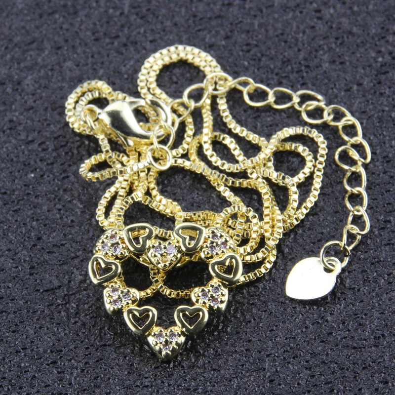 SUNSLL Módne zlata, medi náhrdelník biela Zirconian náhrdelník pre ženy