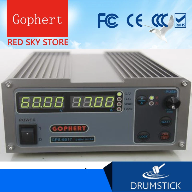 Svieti Gophert CPS-6011 DC Prepínanie Napájania Jeden Output0-60V 0-11A 640W nastaviteľné