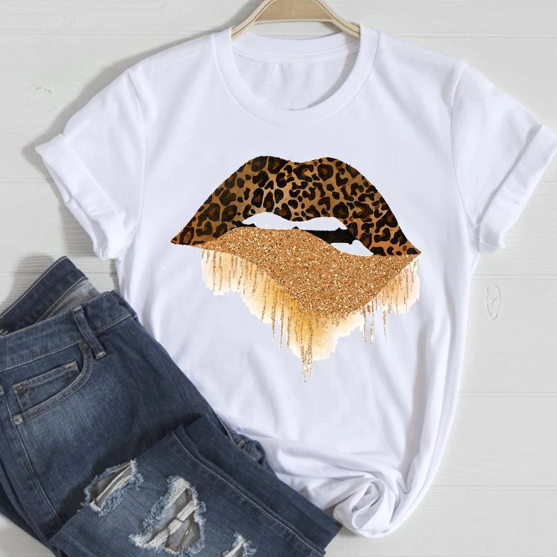 T-košele Ženy Pery Leopard Milujú Módu 90. rokov Trend 2021 Jarné Letné Oblečenie Grafické Tričko Top Lady Tlač Ženský Čaj T-Shirt