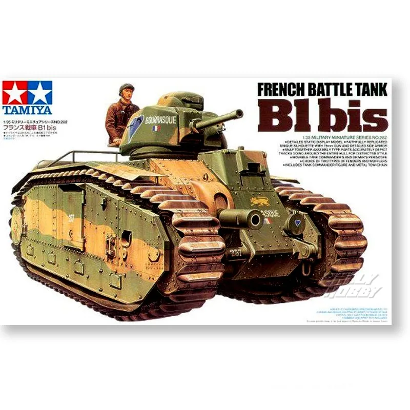 Tamiya 1/35 35282 Francúzsky Char B1 Bis Bitka Ťažký Tank Displej Zberateľskú Hračka Plastové Budovy Montáž Modelu Auta