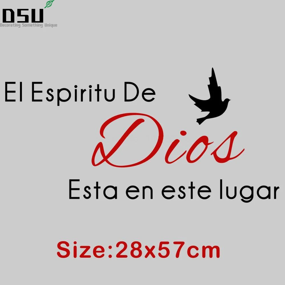 Tapety španielsky Dôverovať Bohu Citácie Christian Žehnaj Príslovia Biblie samolepky na Stenu PVC Nálepky Obývacia izba nástenná maľba Domova