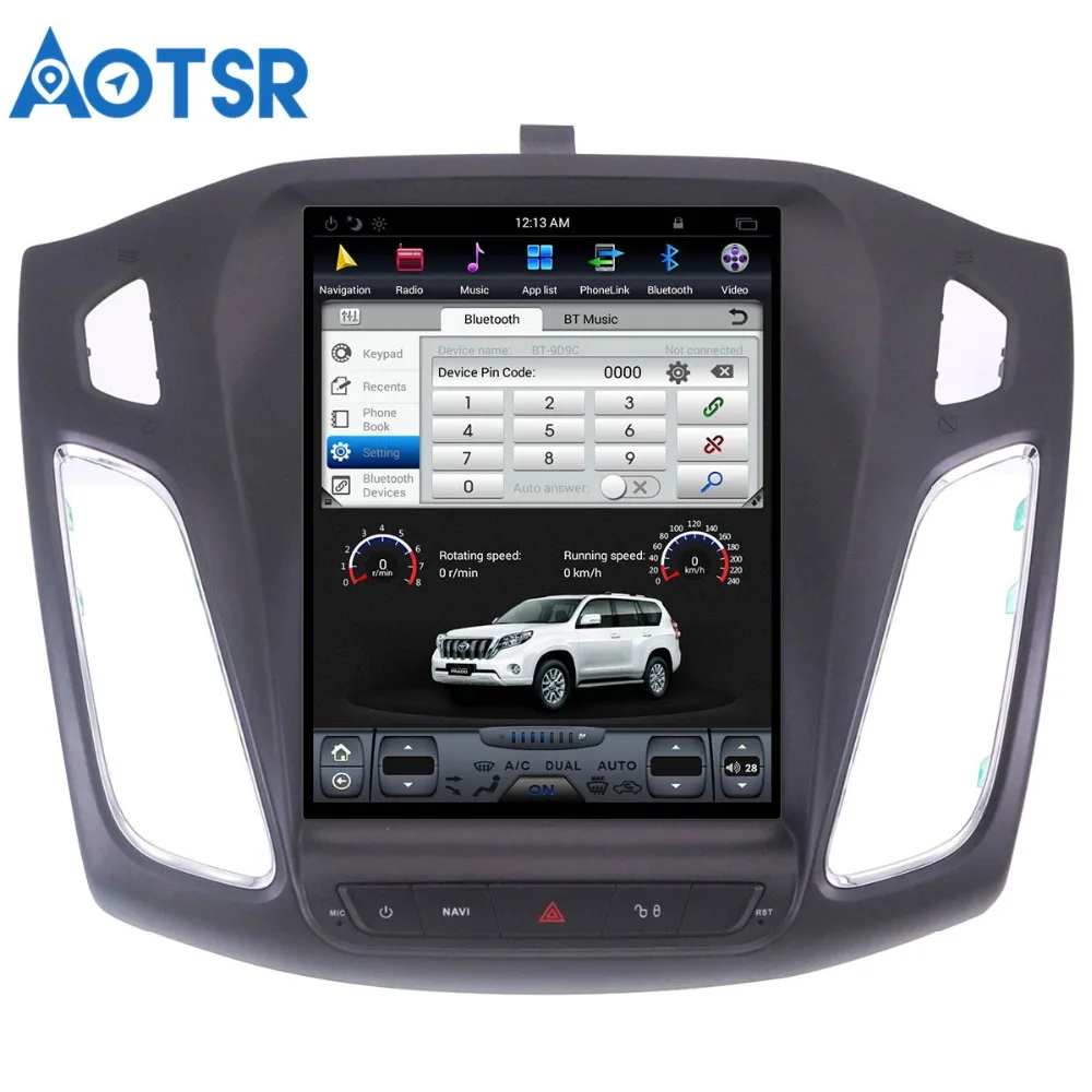 Tesla Štýl IPS Displej Android 7.1 Auta GPS Navigácie Auto Rádio Headunit Pre ford focus salon 2012-2016 video rádio prehrávač