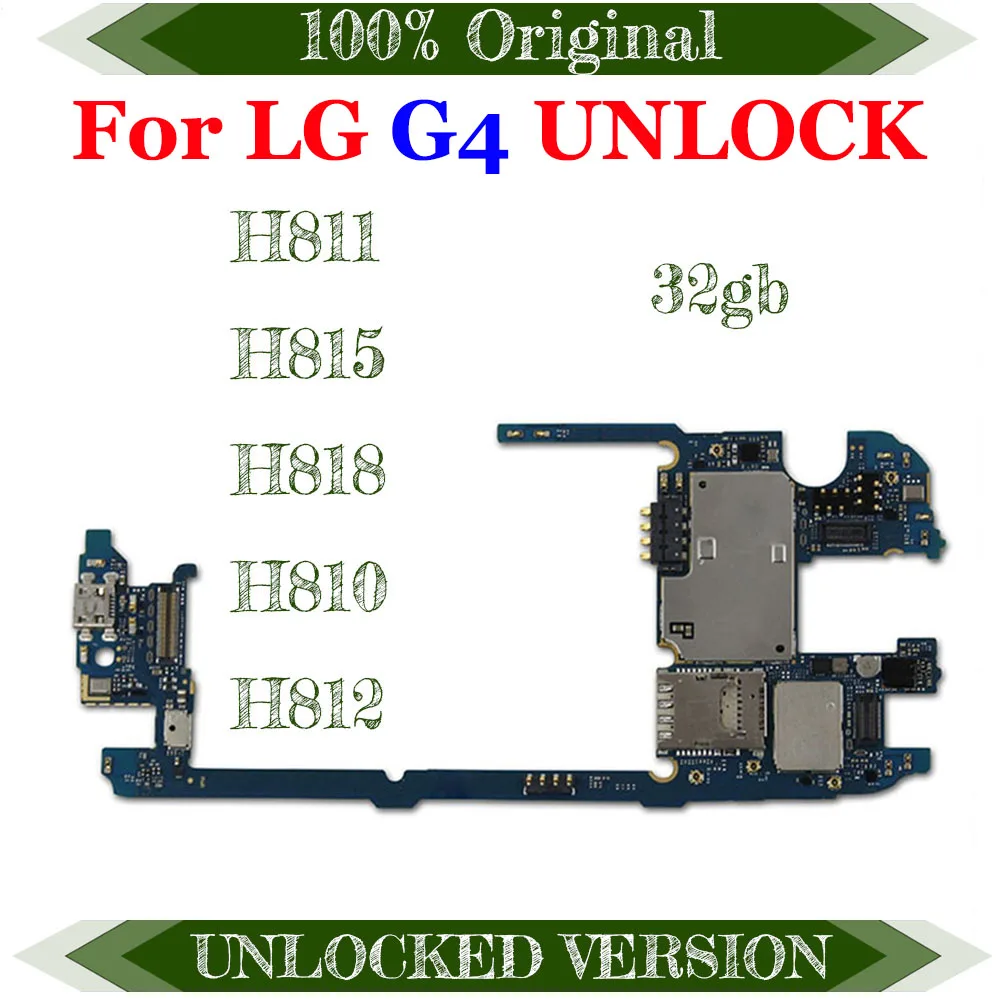 Test Pôvodné Hlavné základnej Dosky Výmena Za LG G4 H811 H815 H818 H810 H812 32GB Logic Board, Odblokovaný s plnou čipy AOS
