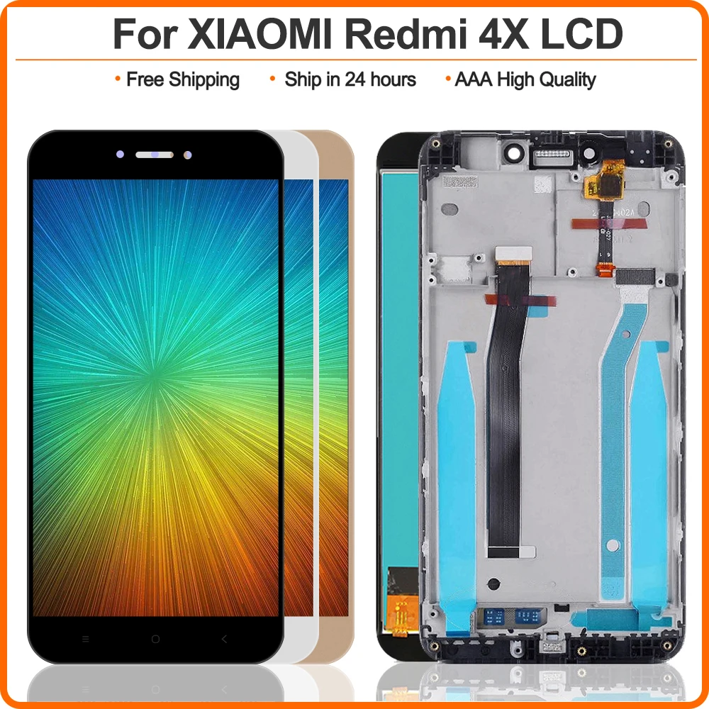 Testované LCD Displej Pre Xiao Redmi 4X Dotykový Displej Digitalizátorom. s montážou Rámu, Náhradné Diely 5.0 cm